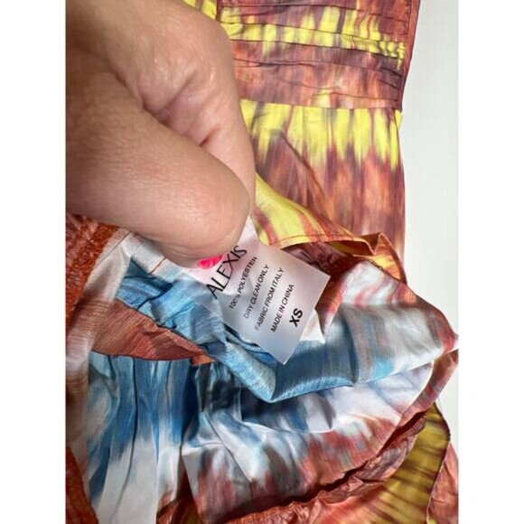 NWT Alexis Naim Dyed Halter-Neckline Open Back Minidress Desert Indigo Size: XS - Picture 8 of 10